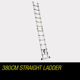 Ladders & Scaffolding: Bullet 3.8m Multipurpose Telescopic Folding Ladder Aluminium Alloy Extension