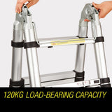 Ladders & Scaffolding: Bullet 3.8m Multipurpose Telescopic Folding Ladder Aluminium Alloy Extension