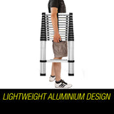 Ladders & Scaffolding: Bullet 3.8m Telescopic Aluminium Ladder Alloy Extension Extendable Steps Multi Portable