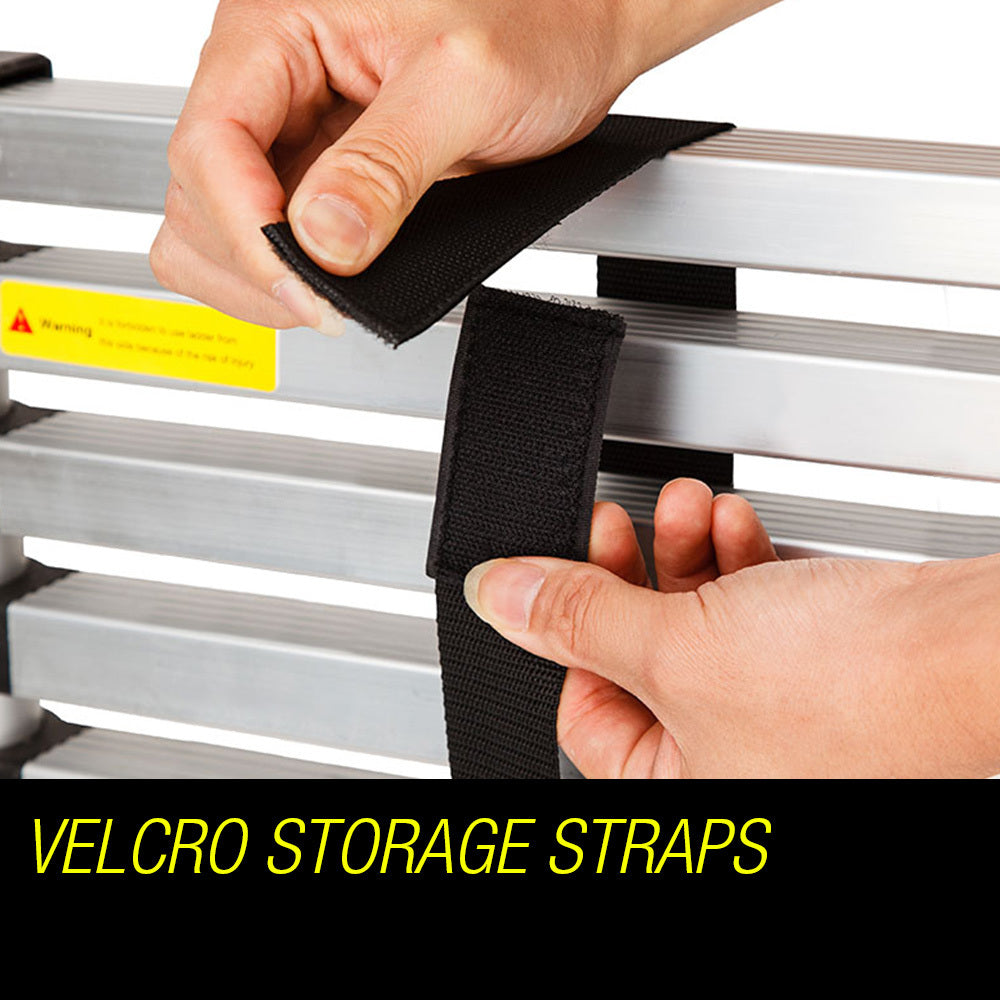Ladders & Scaffolding: Bullet 3.8m Telescopic Aluminium Ladder Alloy Extension Extendable Steps Multi Portable