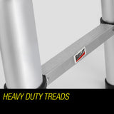 Ladders & Scaffolding: Bullet 3.8m Telescopic Aluminium Ladder Alloy Extension Extendable Steps Multi Portable
