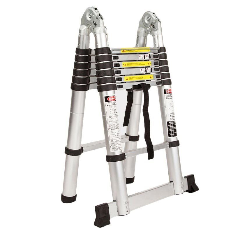 Ladders & Scaffolding: Bullet 4.4m Multipurpose Aluminium Telescopic Folding Ladder Alloy Extension Steps