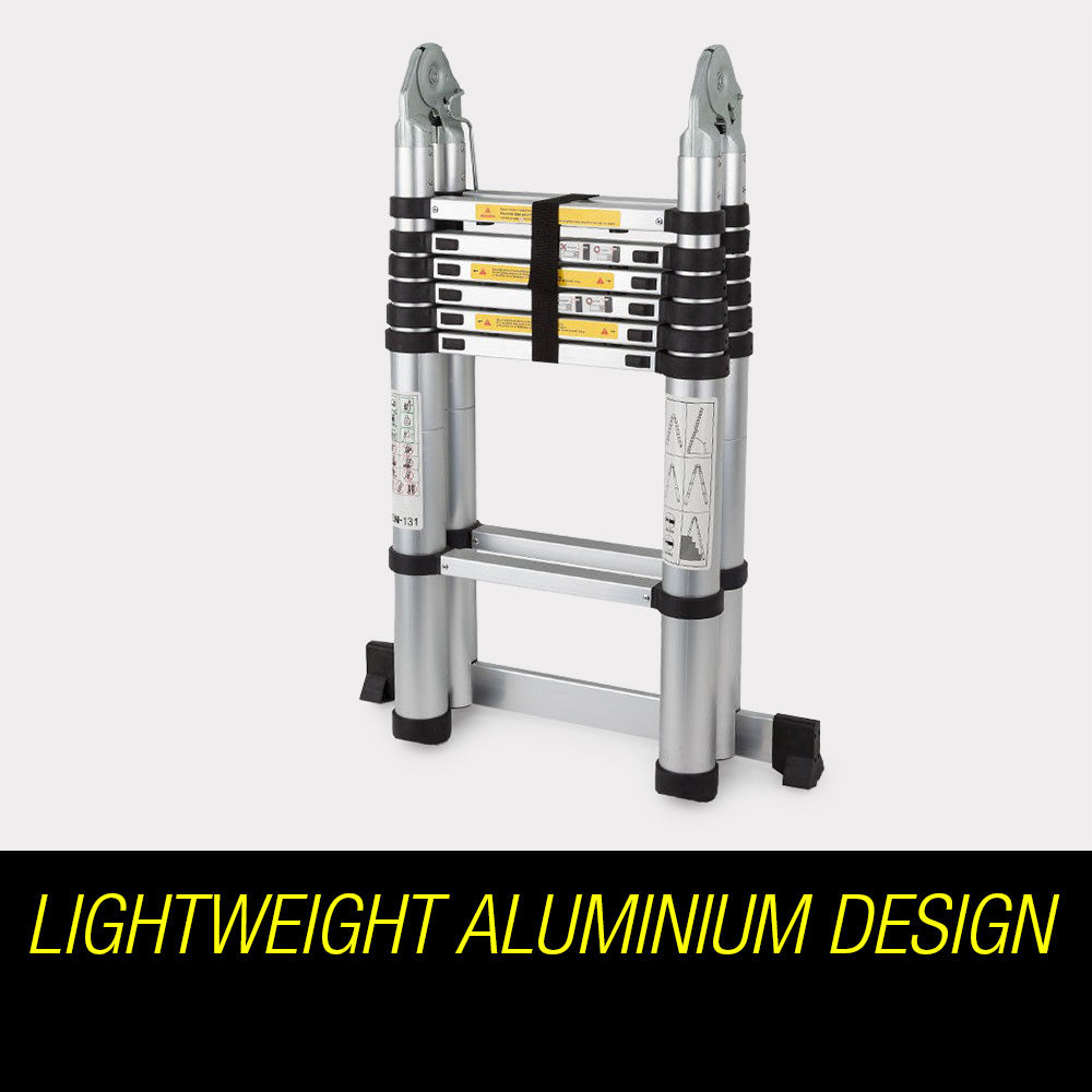 Ladders & Scaffolding: Bullet 4.4m Multipurpose Aluminium Telescopic Folding Ladder Alloy Extension Steps