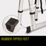 Ladders & Scaffolding: Bullet 4.4m Multipurpose Aluminium Telescopic Folding Ladder Alloy Extension Steps