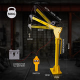 Automotive Lifts & Hoists: T-REX 12V 800kg 360 Degree Swivel Lifting Crane, for Ute Truck Workshop