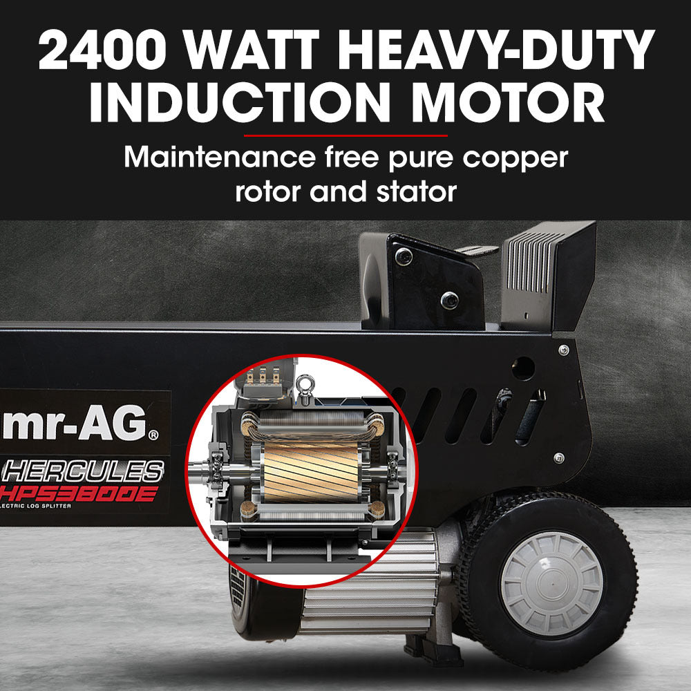 Outdoor Power Equipment: Baumr-AG 10 Tonne Electric Hydraulic Wood Log Splitter - HPS3800E