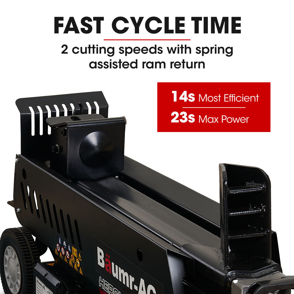 Outdoor Power Equipment: Baumr-AG 10 Tonne Electric Hydraulic Wood Log Splitter - HPS3800E