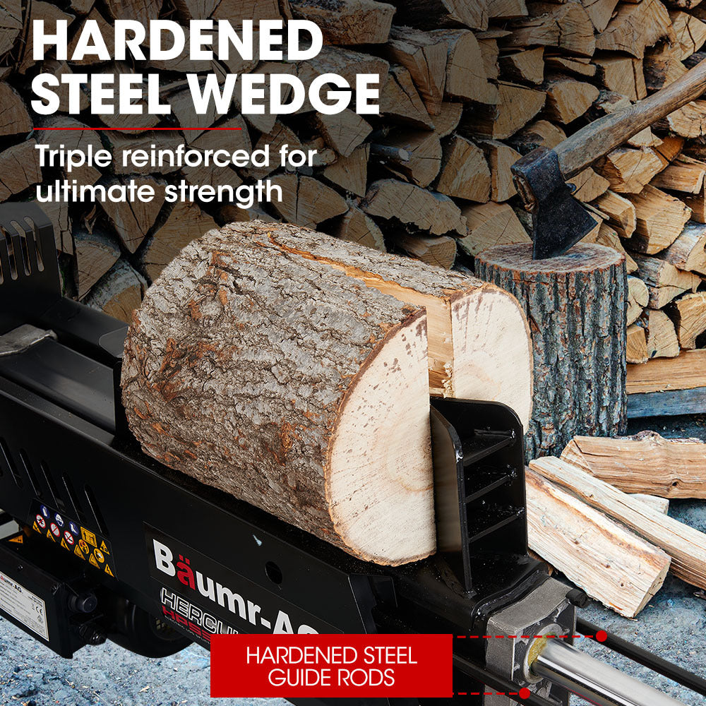 Outdoor Power Equipment: Baumr-AG 10 Tonne Electric Hydraulic Wood Log Splitter - HPS3800E