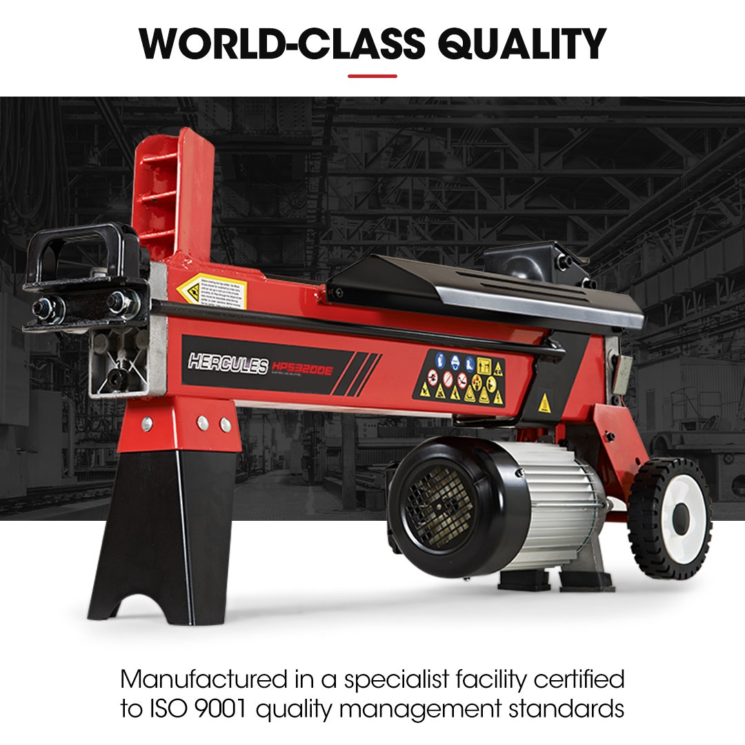 Baumr-AG 9 Ton Electric Log Splitter 9T Wood Cutter Hydraulic Fire Wood Block Axe Small Machine
