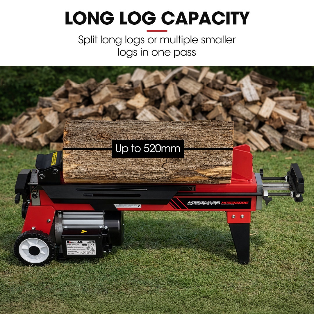 Baumr-AG 9 Ton Electric Log Splitter 9T Wood Cutter Hydraulic Fire Wood Block Axe Small Machine