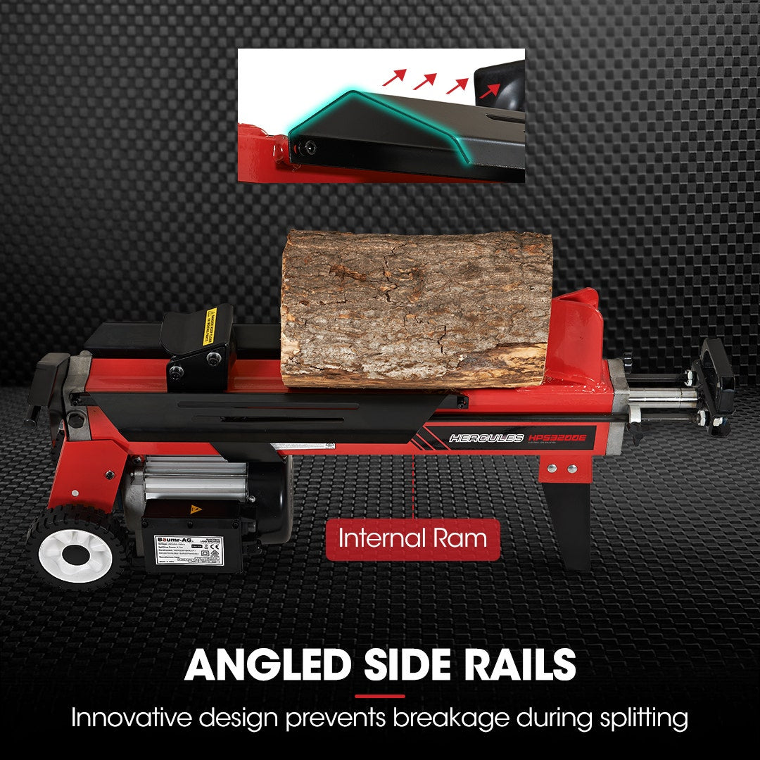 Baumr-AG 9 Ton Electric Log Splitter 9T Wood Cutter Hydraulic Fire Wood Block Axe Small Machine
