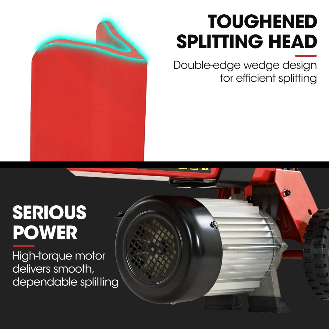 Baumr-AG 9 Ton Electric Log Splitter 9T Wood Cutter Hydraulic Fire Wood Block Axe Small Machine