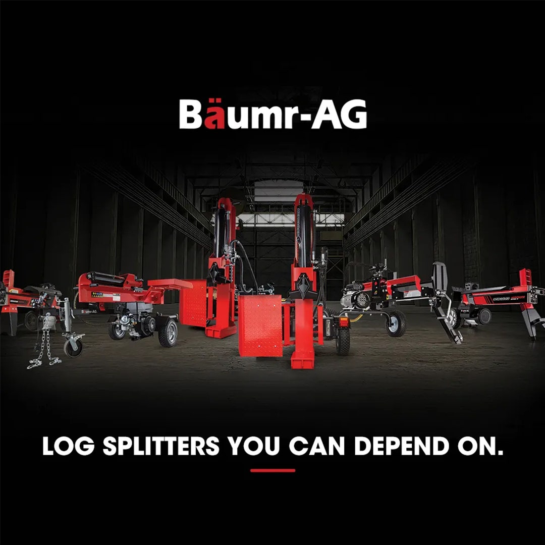 Baumr-AG 9 Ton Electric Log Splitter 9T Wood Cutter Hydraulic Fire Wood Block Axe Small Machine