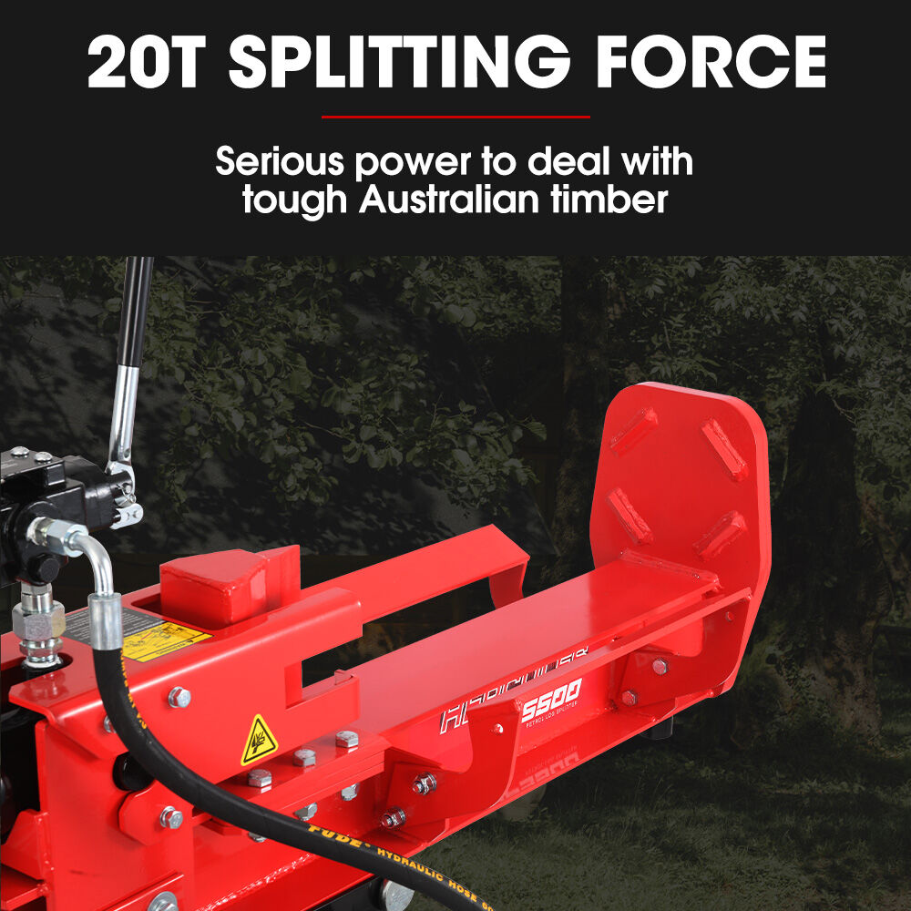 Outdoor Power Equipment: BAUMR-AG 20 Tonne Petrol Hydraulic Wood Log Splitter, Horizontal and Vertical Logsplitter - HPS500