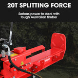 Outdoor Power Equipment: BAUMR-AG 20 Tonne Petrol Hydraulic Wood Log Splitter, Horizontal and Vertical Logsplitter - HPS500