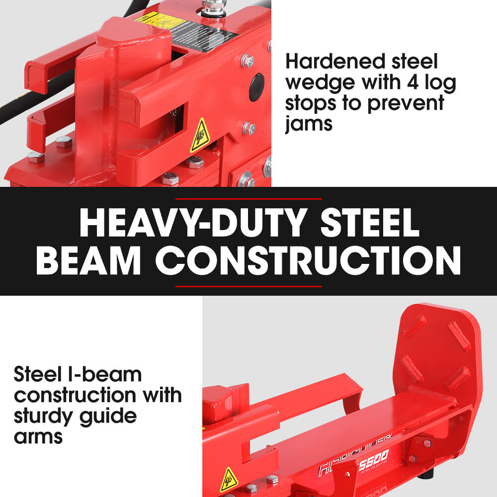 Outdoor Power Equipment: BAUMR-AG 20 Tonne Petrol Hydraulic Wood Log Splitter, Horizontal and Vertical Logsplitter - HPS500