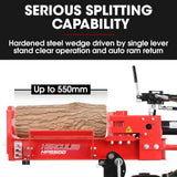 Outdoor Power Equipment: BAUMR-AG 20 Tonne Petrol Hydraulic Wood Log Splitter, Horizontal and Vertical Logsplitter - HPS500