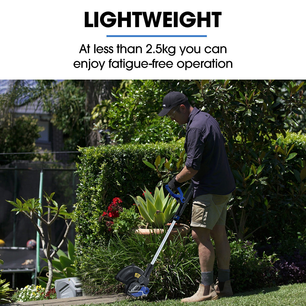 Outdoor Power Equipment: POWERBLADE LN4 20V Cordless Electric Line Trimmer & Garden Edger Kit, with Battery and Fast Charger