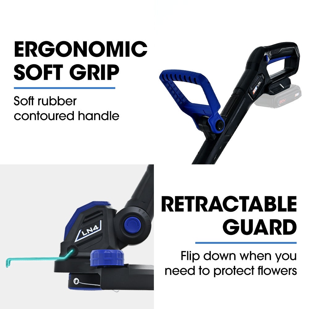 Outdoor Power Equipment: POWERBLADE LN4 20V Cordless Electric Line Trimmer & Garden Edger, Skin Only