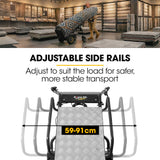 BAUMR-AG 40V Li-ion 260kg Electric Powered Hand Truck Trolley, 400W Brushless motor, Up to 6km/h, 4hr Runtime, Adjustable Width, Folds for Logistics, Moving