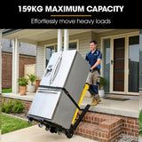BAUMR-AG Electric Stair Climbing Hand Truck 159kg Load, Foldable Motorised Dolly Cart for Moving Furniture Appliances Equipment