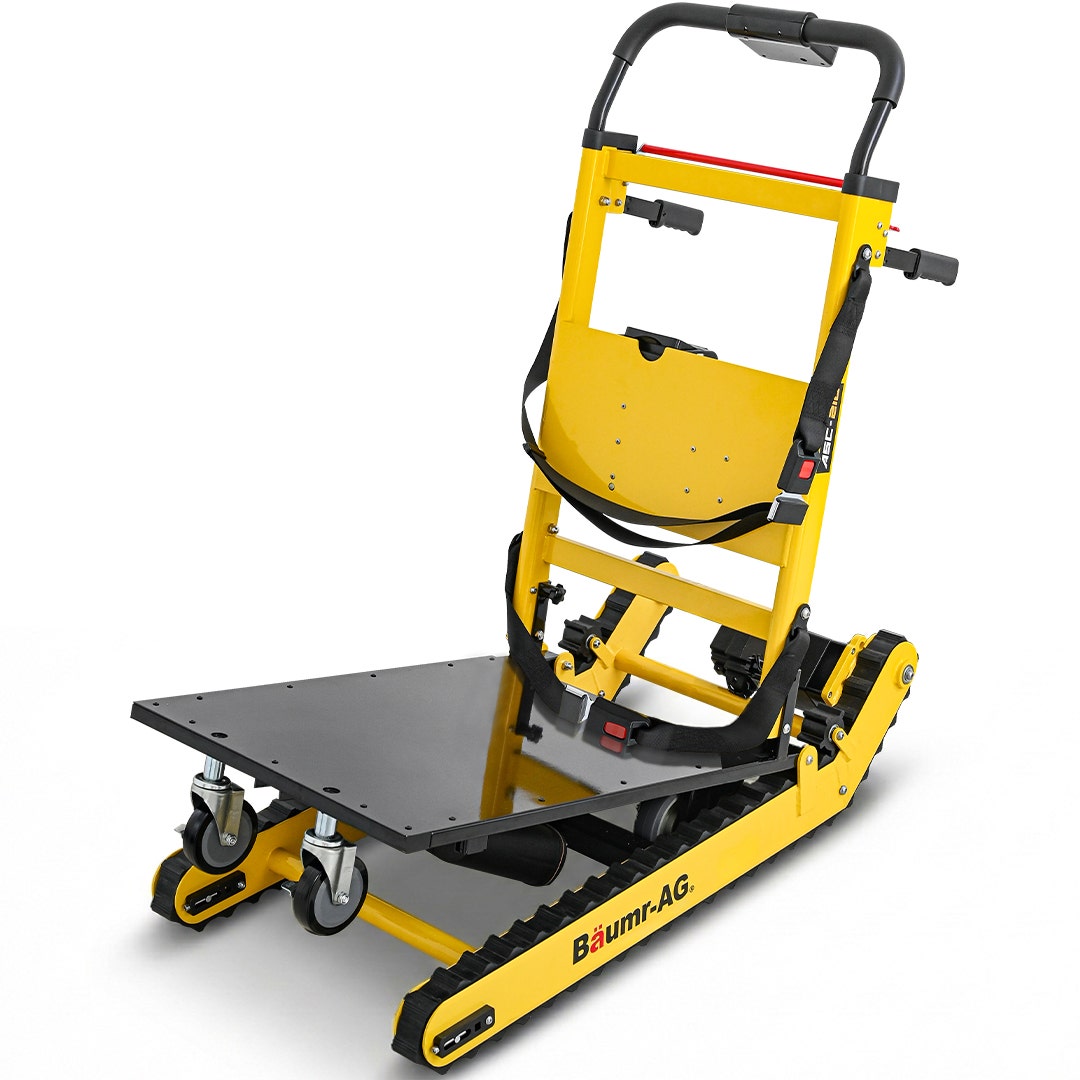 BAUMR-AG Heavy Duty 400W Electric Stair Climbing Hand Truck 210kg Load, Adjustable Tilt, Foldable Motorised Dolly Cart for Moving Furniture Appliances Equipment