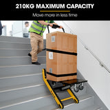 BAUMR-AG Heavy Duty 400W Electric Stair Climbing Hand Truck 210kg Load, Adjustable Tilt, Foldable Motorised Dolly Cart for Moving Furniture Appliances Equipment