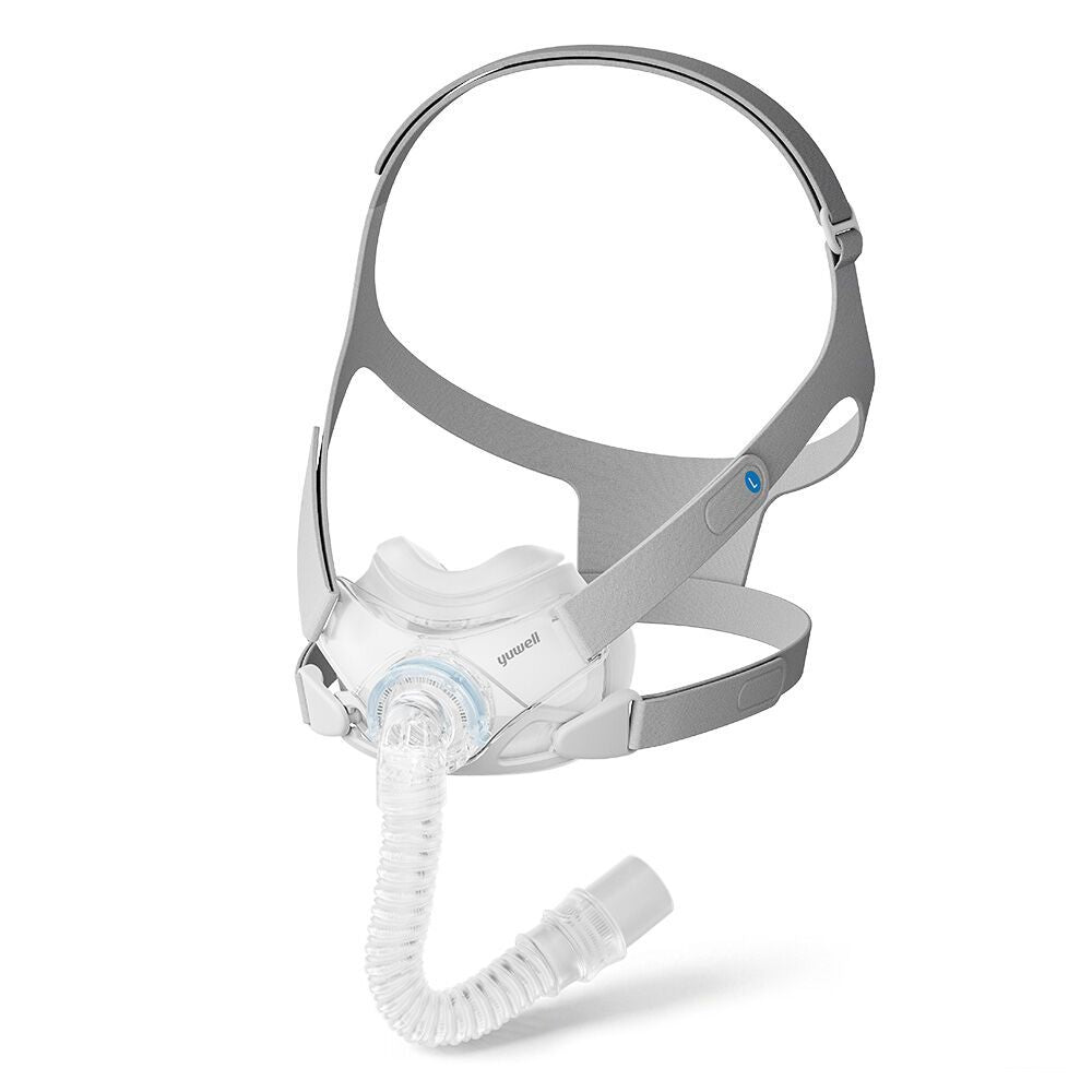 Yuwell Breathwear II Oral-nasal CPAP Mask, Full Face 4-30cmH2O Therapy, 22mm Connector, 25dB Quiet Airflow, Low Resistance Anti-Asphyxia Valve