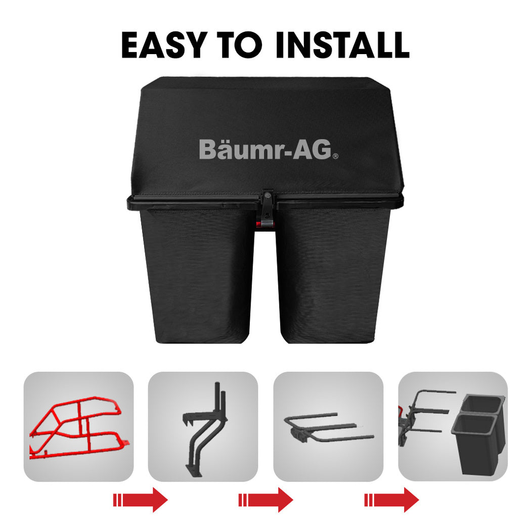 Outdoor Power Equipment: BAUMR-AG 150L Grass Catcher, for 30" 300RX Electric Ride on Lawn Mower