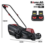 Outdoor Power Equipment: BAUMR-AG 450CX 40V SYNC Cordless Lawn Mower Kit, Fast Charger, 2 x 4Ah Battery, 320mm Grass Cutting Path