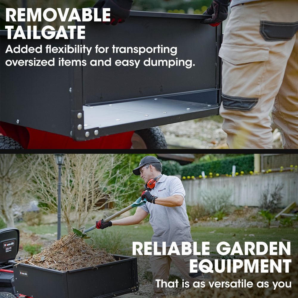 Spreaders & Wheelbarrows: BAUMR-AG 270kg Capacity Metal Dump Cart, for Ride on Mower