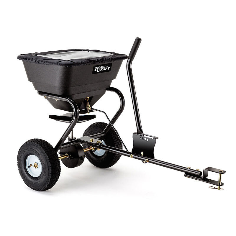 Spreaders & Wheelbarrows: PLANTCRAFT Tow Behind Broadcast Spreader 30kg 26L Seed Fertiliser Tow Rotary