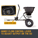Spreaders & Wheelbarrows: PLANTCRAFT Tow Behind Broadcast Spreader 30kg 26L Seed Fertiliser Tow Rotary