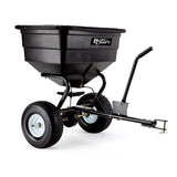 Spreaders & Wheelbarrows: PLANTCRAFT Tow Behind Broadcast Spreader 90kg 105L Seed Fertiliser Tow Rotary