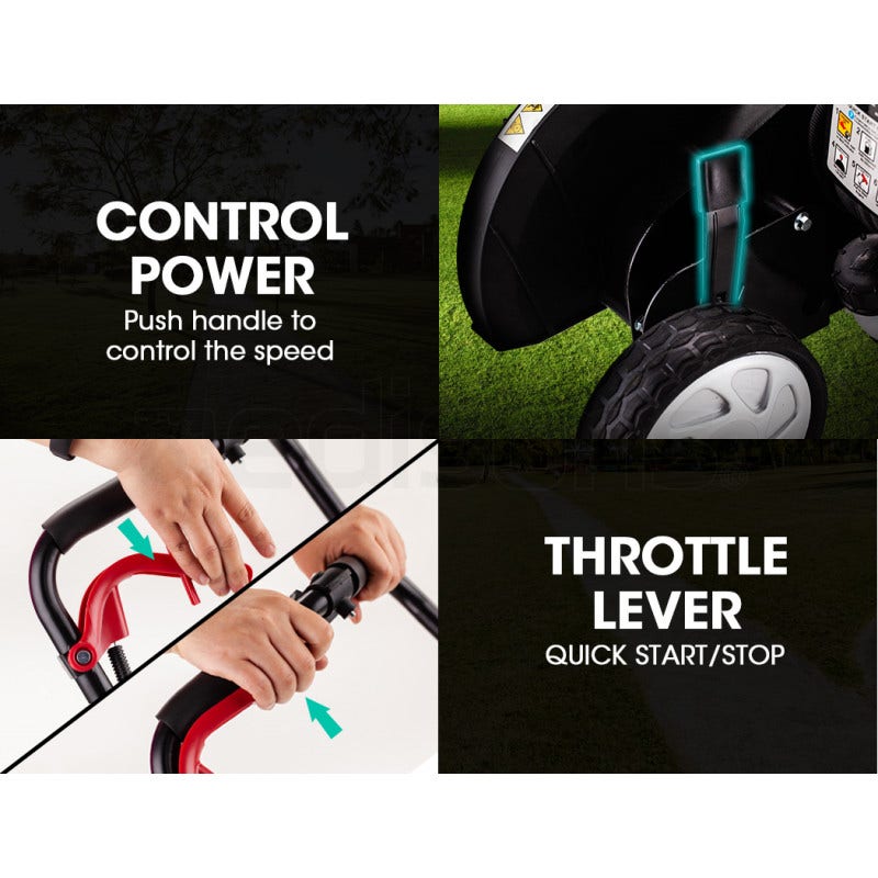 Outdoor Power Equipment: Baumr-AG 31CC Lawn Edger Petrol 4 Stroke Garden Grass Weed Trimmer Blade Cutting