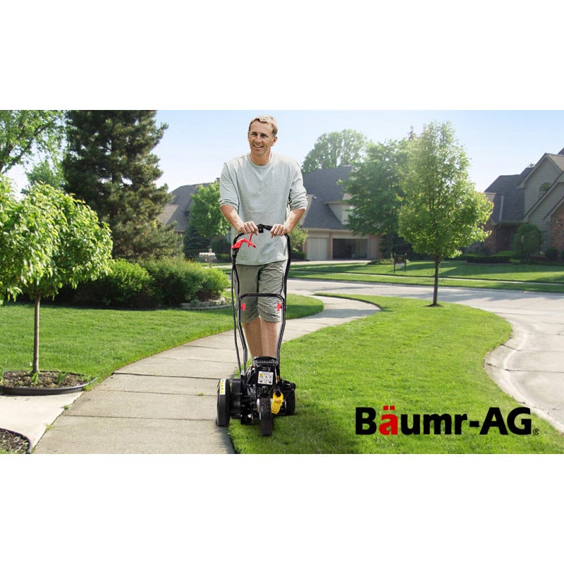 Outdoor Power Equipment: Baumr-AG 31CC Lawn Edger Petrol 4 Stroke Garden Grass Weed Trimmer Blade Cutting