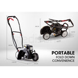 Outdoor Power Equipment: Baumr-AG 31CC Lawn Edger Petrol 4 Stroke Garden Grass Weed Trimmer Blade Cutting