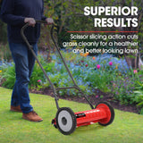 BAUMR-AG 400MX 16" Manual Reel Push Lawn Mower, w/ Catcher, 5 Height Settings