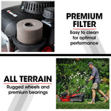 Outdoor Power Equipment: Baumr-AG Lawn Mower 139CC 17 Petrol Push Lawnmower 4-Stroke Engine Catch