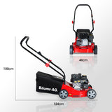 Outdoor Power Equipment: Baumr-AG 139cc Lawn Mower 4-Stroke 16 Inch Petrol Lawnmower Hand Push Engine 35L Catcher