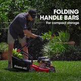 Outdoor Power Equipment: Baumr-AG 139cc Lawn Mower 4-Stroke 16 Inch Petrol Lawnmower Hand Push Engine 35L Catcher
