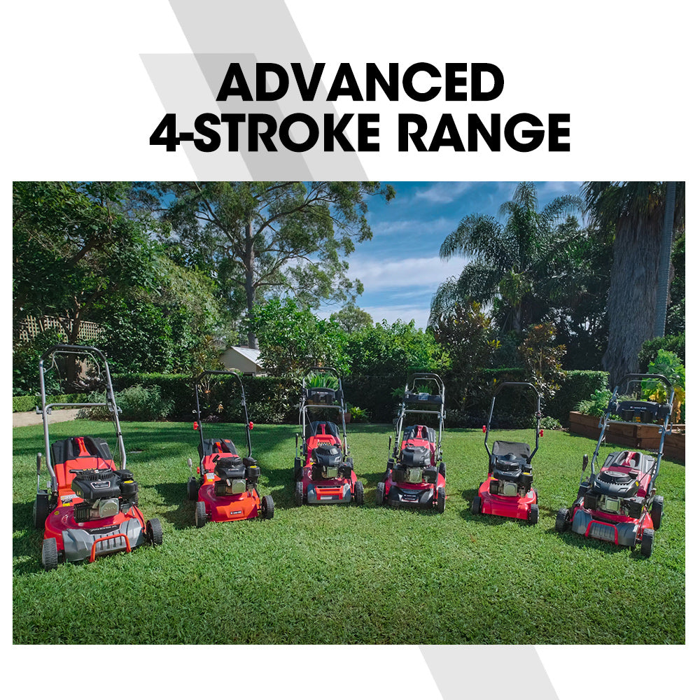 Outdoor Power Equipment: Baumr-AG 139cc Lawn Mower 4-Stroke 16 Inch Petrol Lawnmower Hand Push Engine 35L Catcher