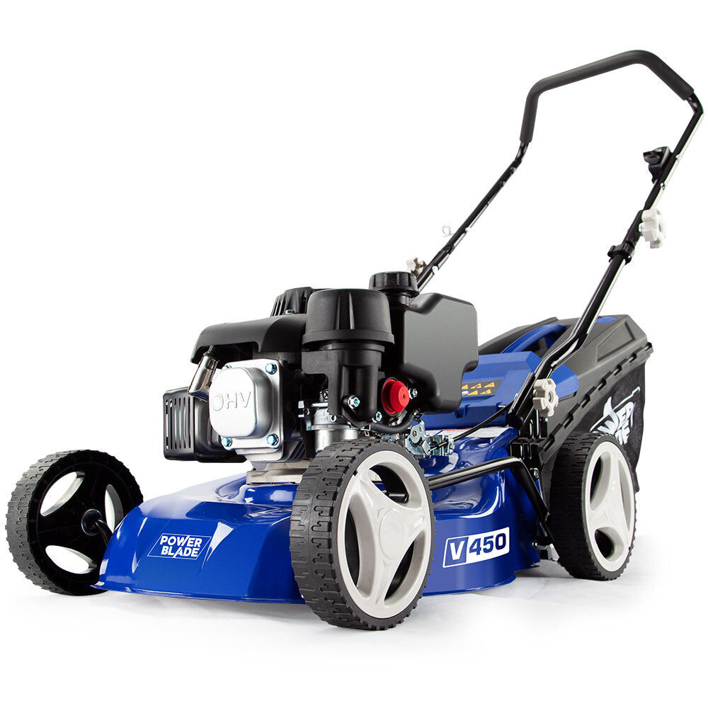 Outdoor Power Equipment: POWERBLADE Lawn Mower 139CC 17 - Petrol Powered Push Lawnmower 4 Stroke Engine