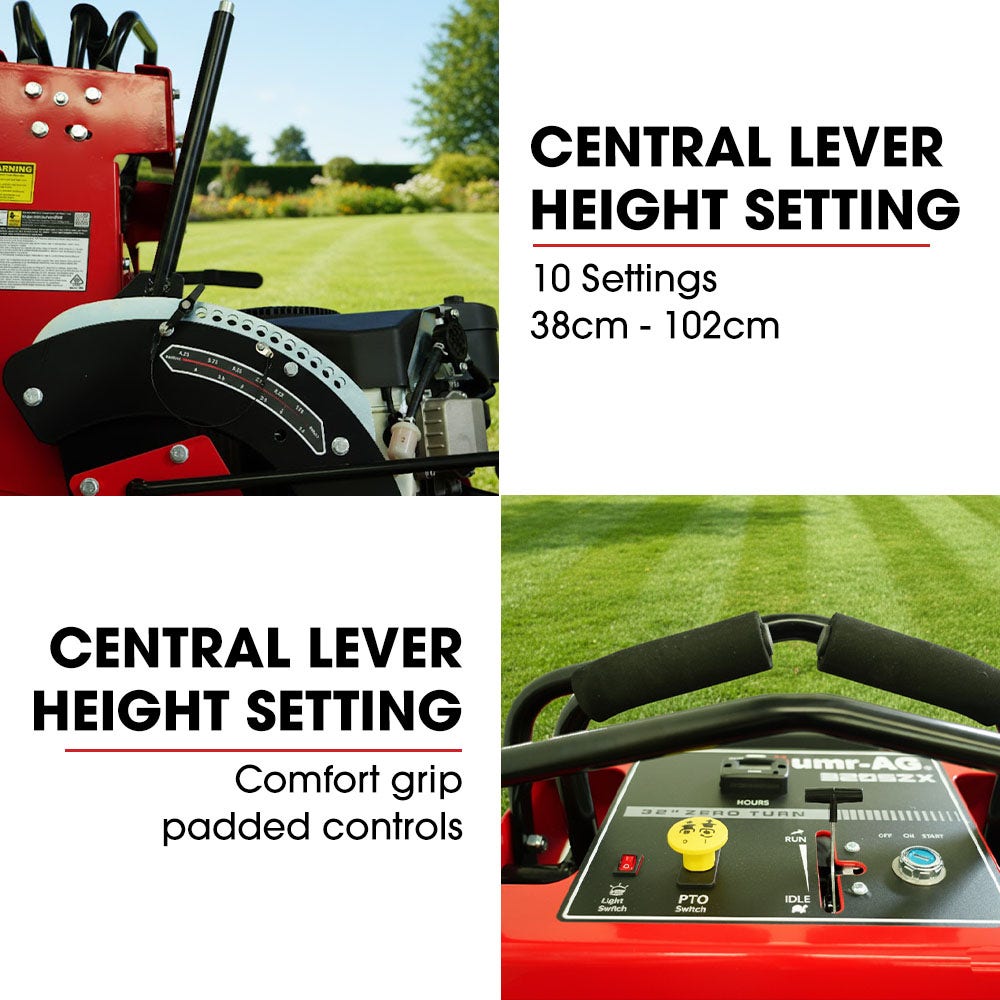 Outdoor Power Equipment: BAUMR-AG 32" Stand-On Zero-Turn Mower, Electric Start, 23hp, 764cc, Hydrostatic Drive, 10 Cut Heights