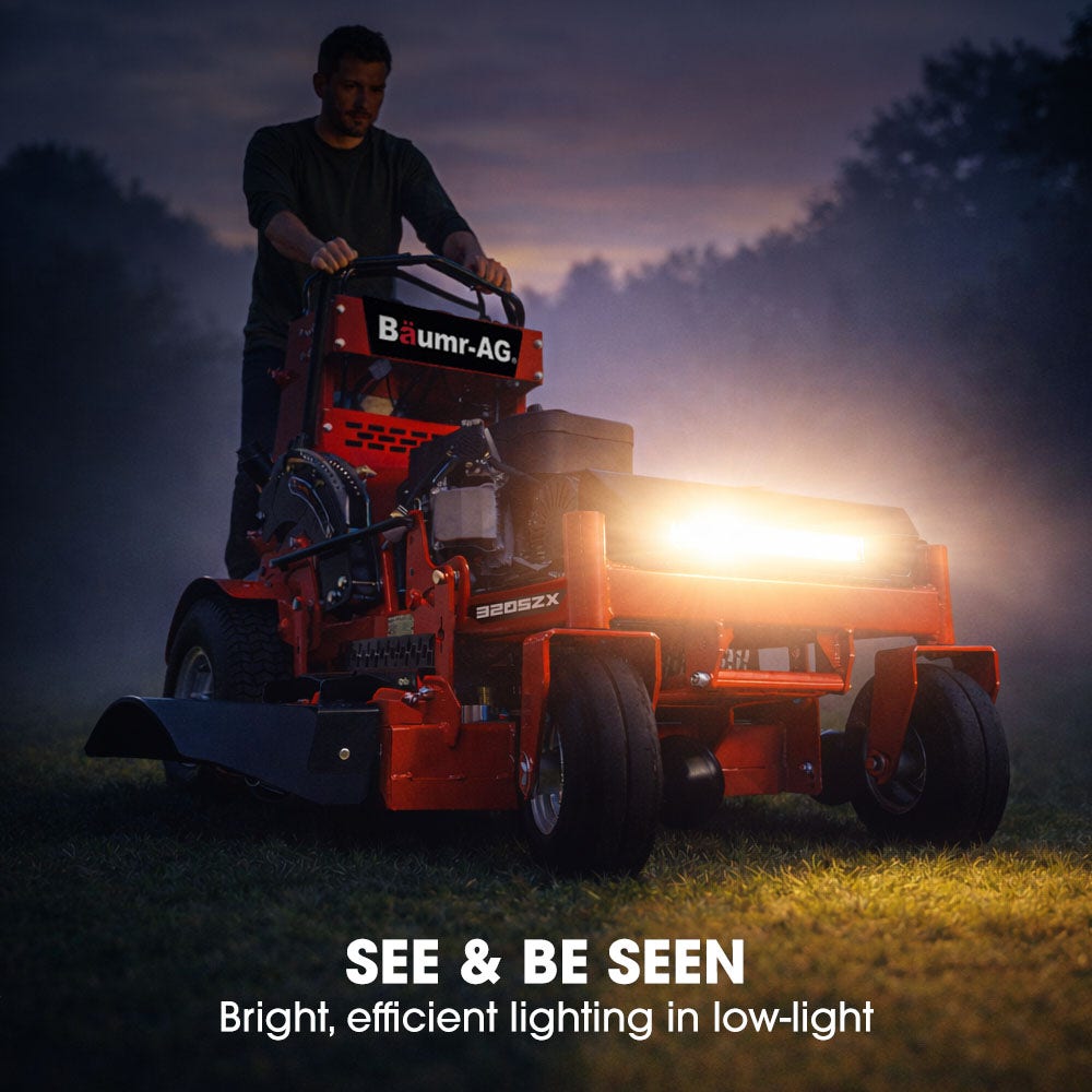 Outdoor Power Equipment: BAUMR-AG 32" Stand-On Zero-Turn Mower, Electric Start, 23hp, 764cc, Hydrostatic Drive, 10 Cut Heights