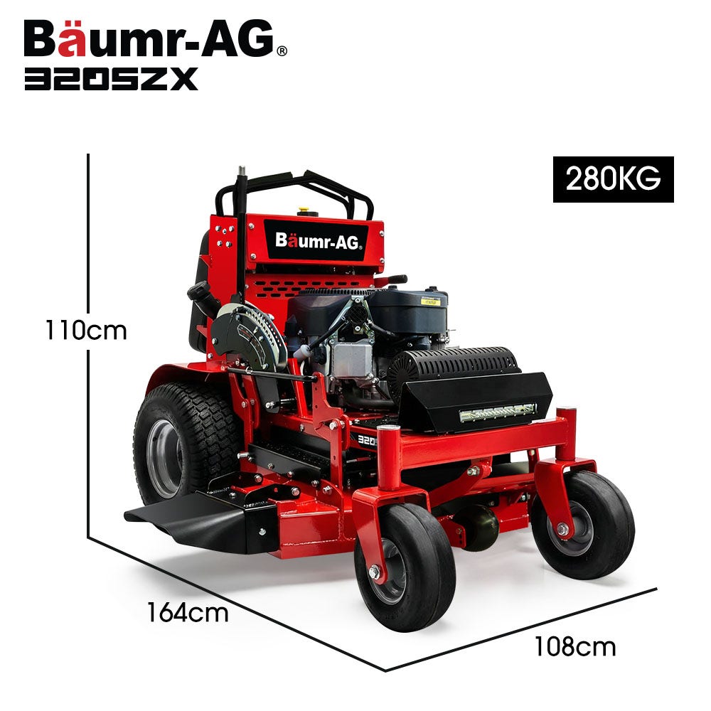 Outdoor Power Equipment: BAUMR-AG 32" Stand-On Zero-Turn Mower, Electric Start, 23hp, 764cc, Hydrostatic Drive, 10 Cut Heights