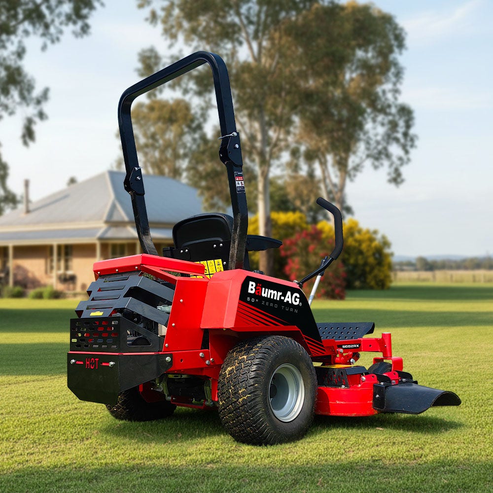 BAUMR-AG 50" Zero-Turn Ride On Mower, Electric Start, 23hp, 764cc, Hydrostatic Drive, 7 Cut Heights