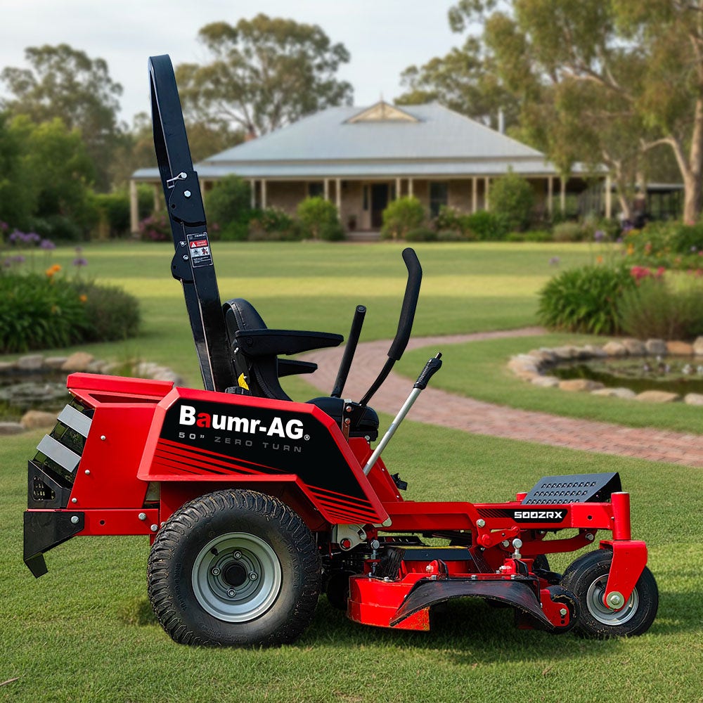BAUMR-AG 50" Zero-Turn Ride On Mower, Electric Start, 23hp, 764cc, Hydrostatic Drive, 7 Cut Heights