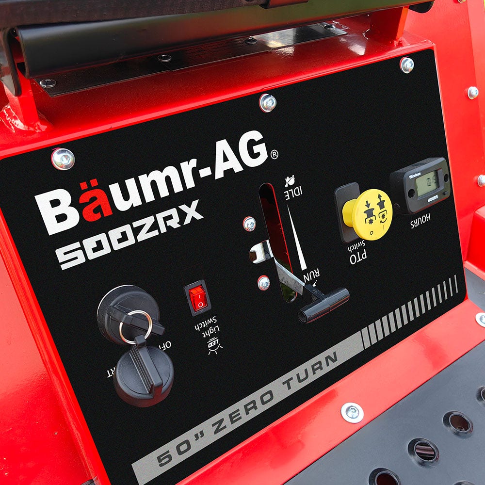 BAUMR-AG 50" Zero-Turn Ride On Mower, Electric Start, 23hp, 764cc, Hydrostatic Drive, 7 Cut Heights