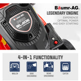 Outdoor Power Equipment: Baumr-AG Lawn Mower 18 220cc Petrol Self-Propelled Push Lawnmower 4-Stroke